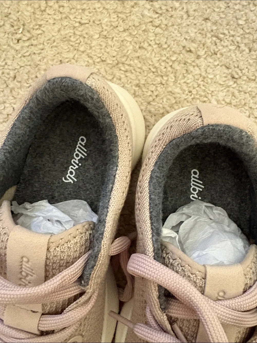 allbirds Women’s tree runner  Knit Sneakers — Rugged beige